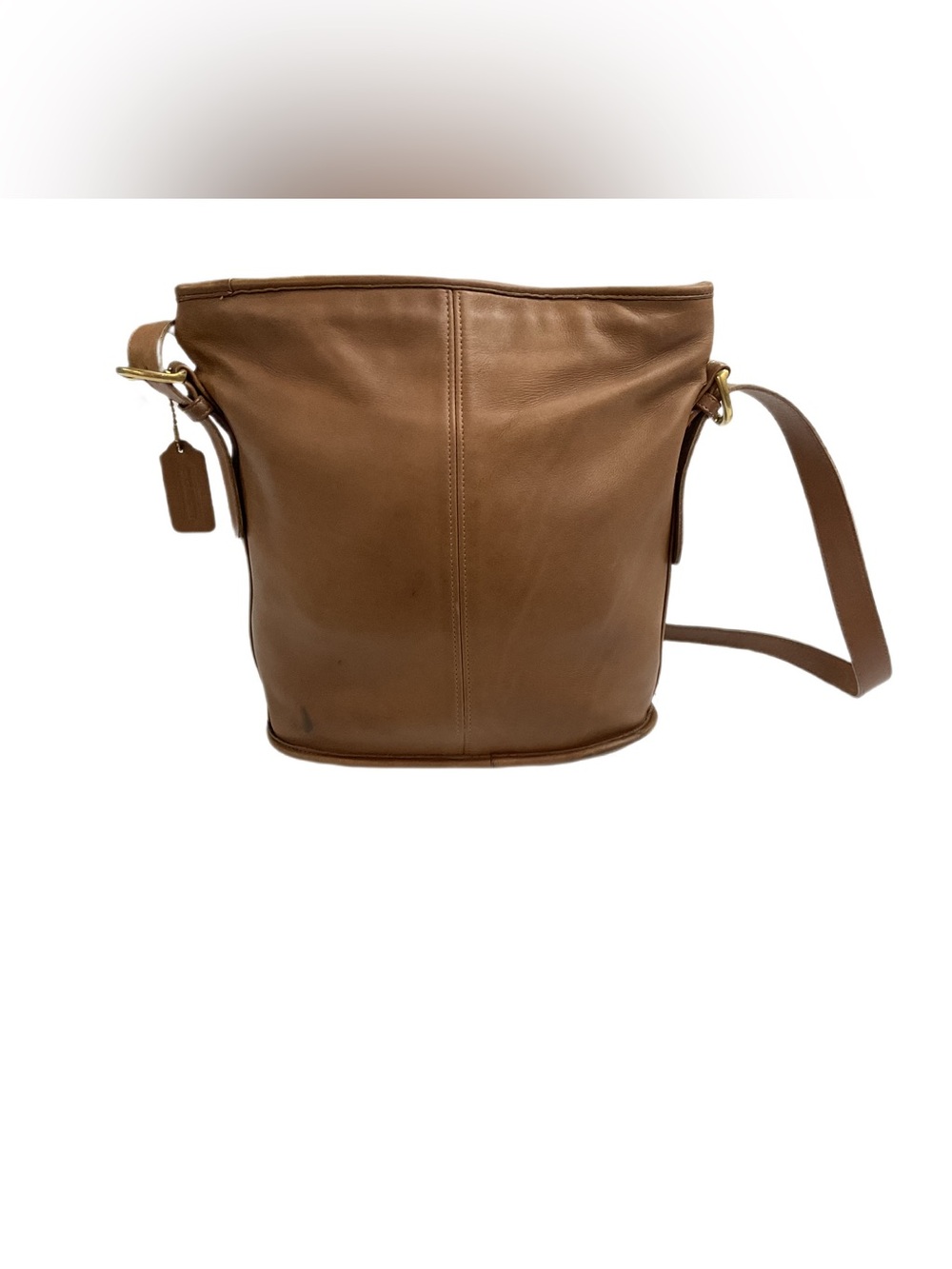 Vintage Coach 4153 Bleeker Bucket Bag Tan USA 1995 Hangtag